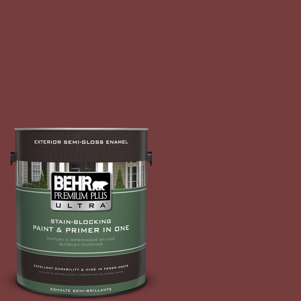 BEHR Premium Plus Ultra 1-gal. #PPF-01 Tile Red Semi-Gloss ...