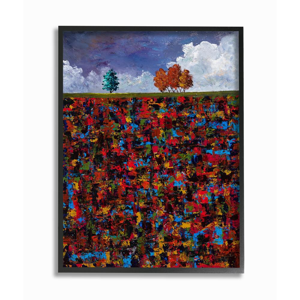 11 In X 14 Abstract Texture Autumn Trees The Sky By Artist Joseph Marshal Foster Framed Wall Art