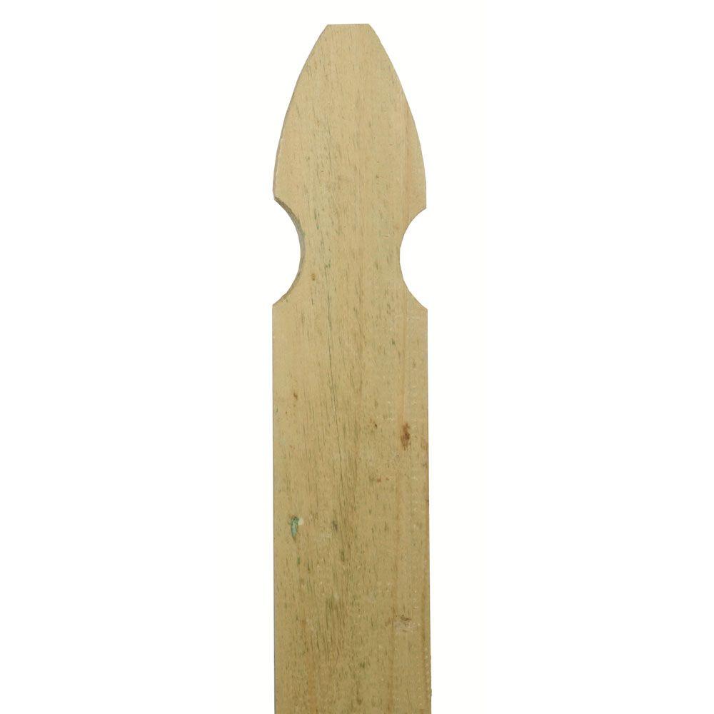 Unbranded 3 4 In X 3 1 2 In X 4 Ft Pressure Treated Pine French Gothic Fence Picket 0104040110f00 The Home Depot