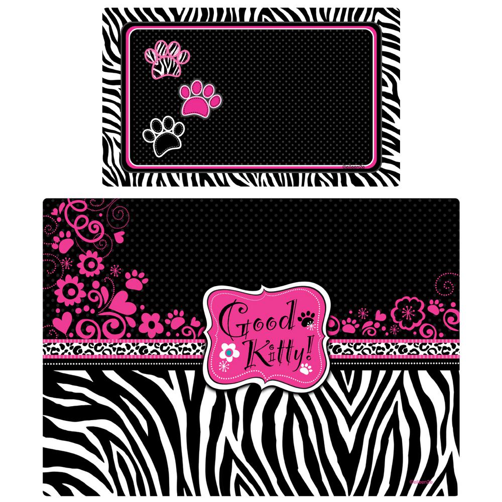 Drymate Exotics Pink Zebra Multi Use Pet Mat Set Of 2 Pmt71457