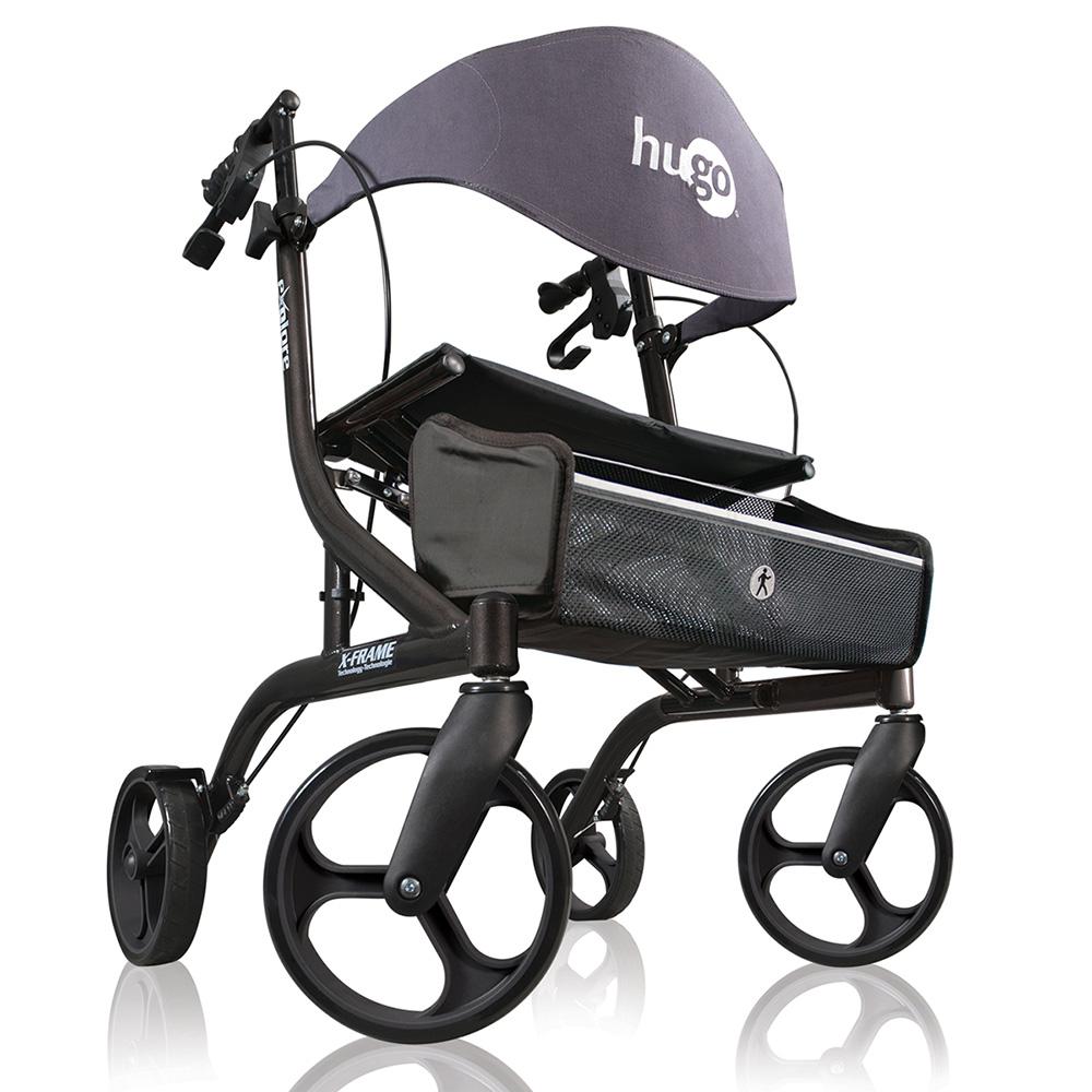 Hugo Mobility Explore 4Wheel SideFold Rollator Rolling Walker with