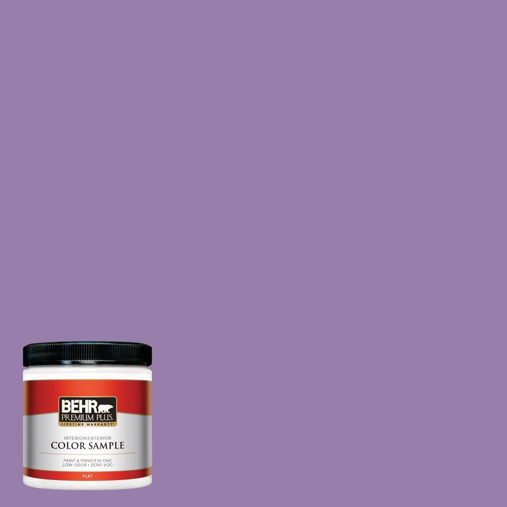Behr Premium Plus 8 Oz 650b 6 Elite Wisteria Flat Interior 650b 6 Elite Wisteria Flat Interior Exterior Paint And Primer In One Sample