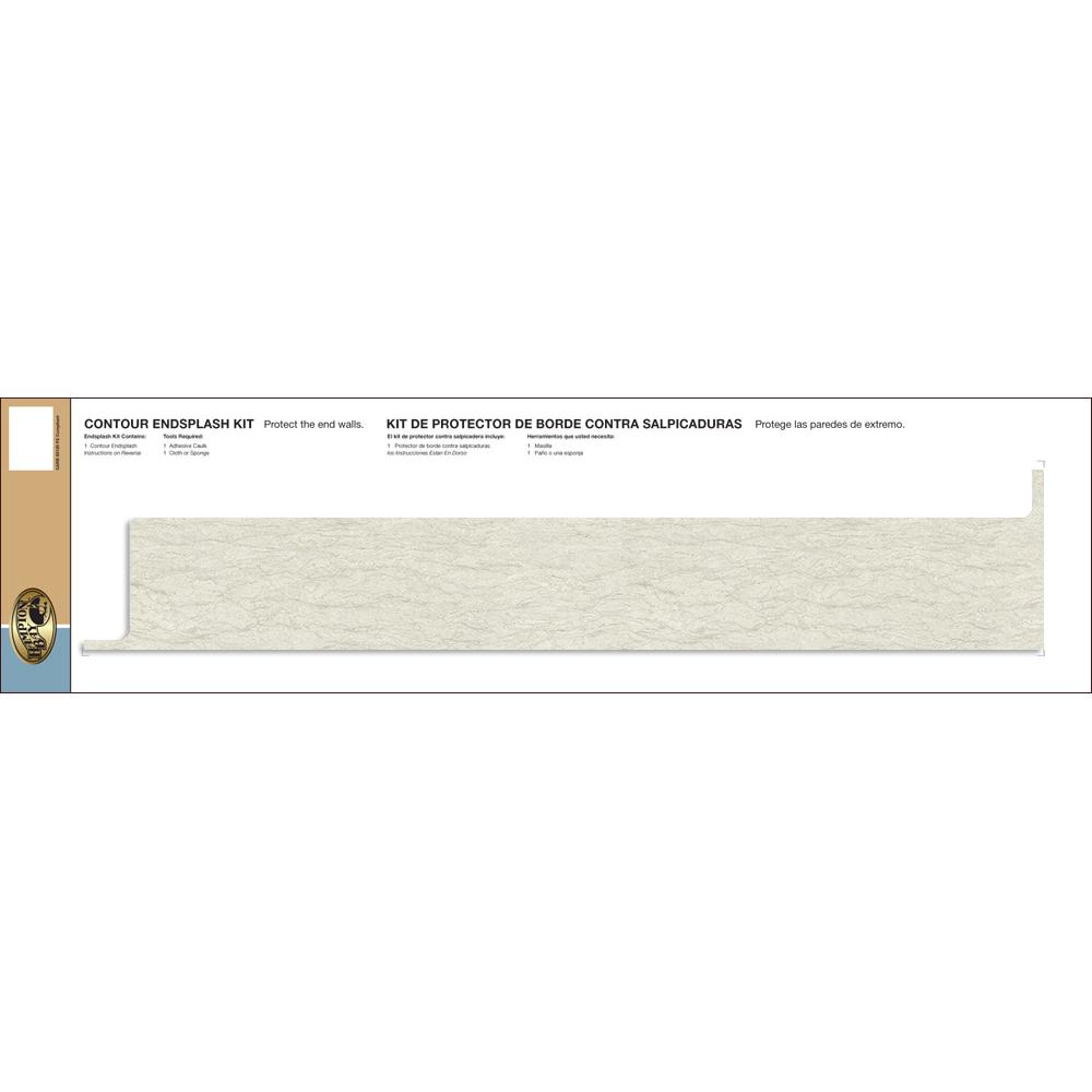 Hampton Bay 5 1 4 In X 25 1 4 In Laminate Endsplash Kit In White