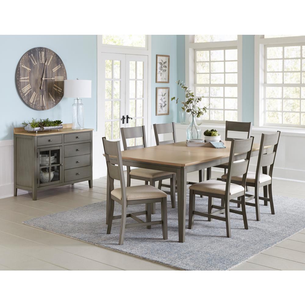 Toronto Linen And Weathered Gray Upholstered Dining Chair 2 Per Carton
