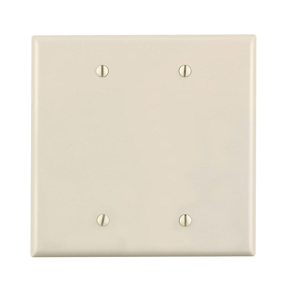 Leviton 2Gang Midway Blank Nylon Wall Plate, Light AlmondR560PJ23