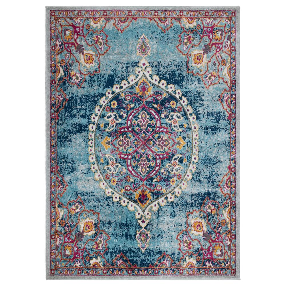 Amazon Com Nourison Azura Farmhouse Repeat Medallions Taupe Blue 5 X 8 Area Rug 5 3 X 7 5 Furniture Decor