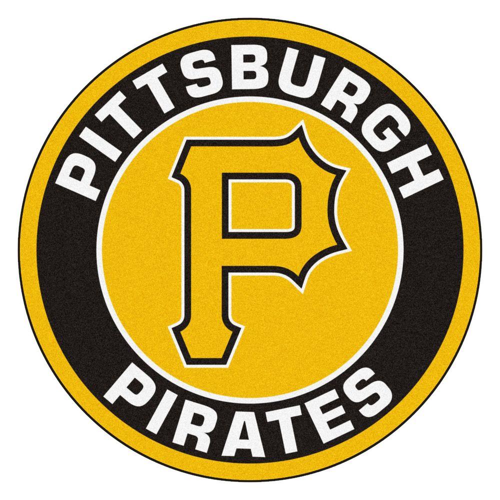 FANMATS MLB Pittsburgh Pirates Black 2 ft. 3 in. x 2 ft. 3 in. Round