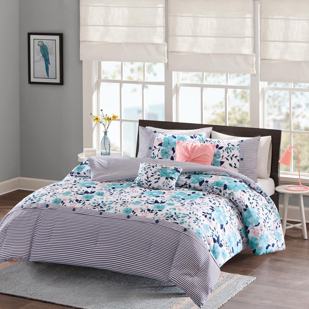 baby blue twin comforter set