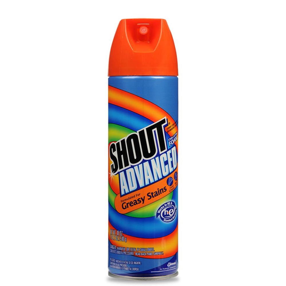 Shout 18 Oz Advanced Laundry Stain Remover Foam Aerosol 8 Pack Advanced Laundry Stain Remover Foam Aerosol 8 Pack