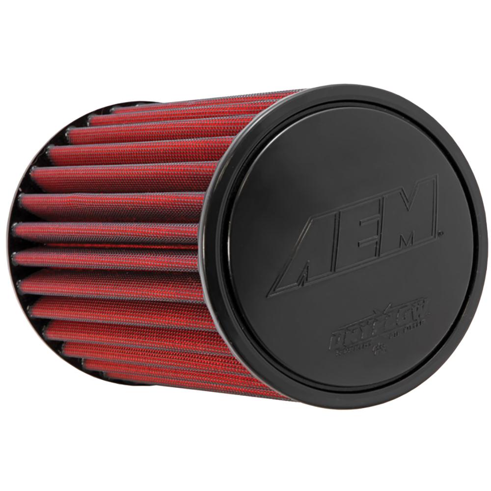 AEM 21-2039DK Universal DryFlow Clamp-On Air Filter: Round Tapered; 3 in (76 mm) Flange ID; 9.25 in (235 mm) Height; 6 in (152 mm) Base; 5.125 in (130 mm) Top