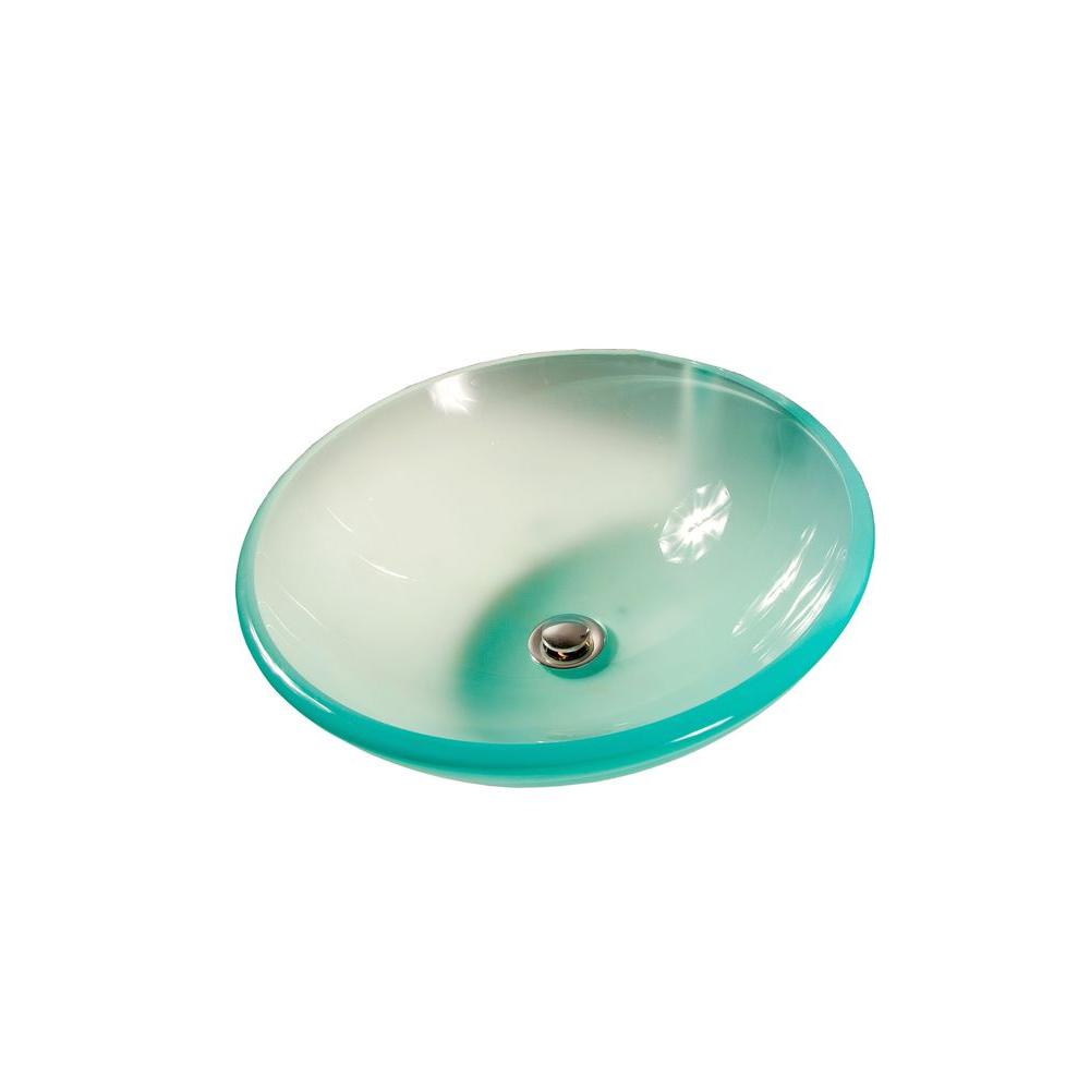 UPC 110158279712 product image for Filament Design Bathroom Cantrio Tempered Glass Vessel Sink in Frosted GS-102F | upcitemdb.com