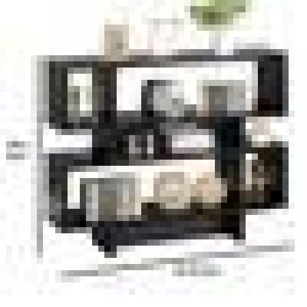 Benjara Contemporary Style Black Sofa Console Display Cabinet