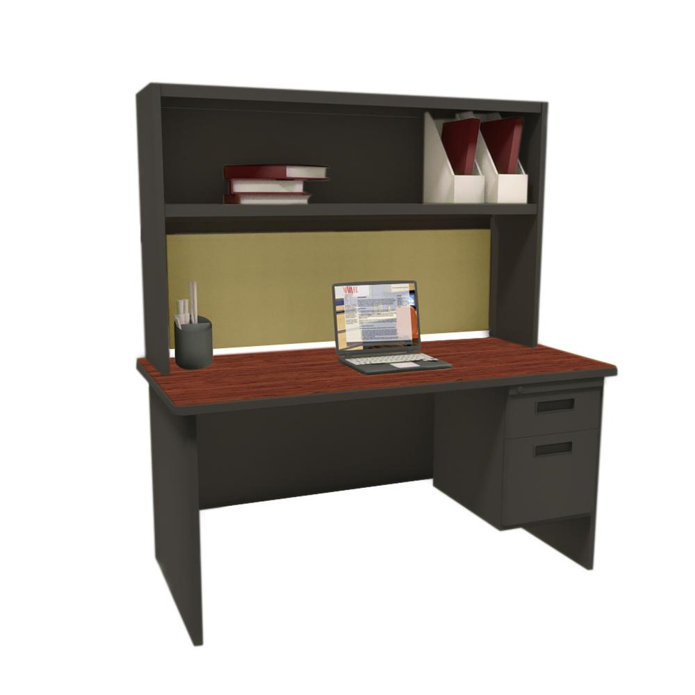 To Dark Neutral Palmetto 60 In Single File Desk With Storage To Dark Neutral Palmetto 60 In