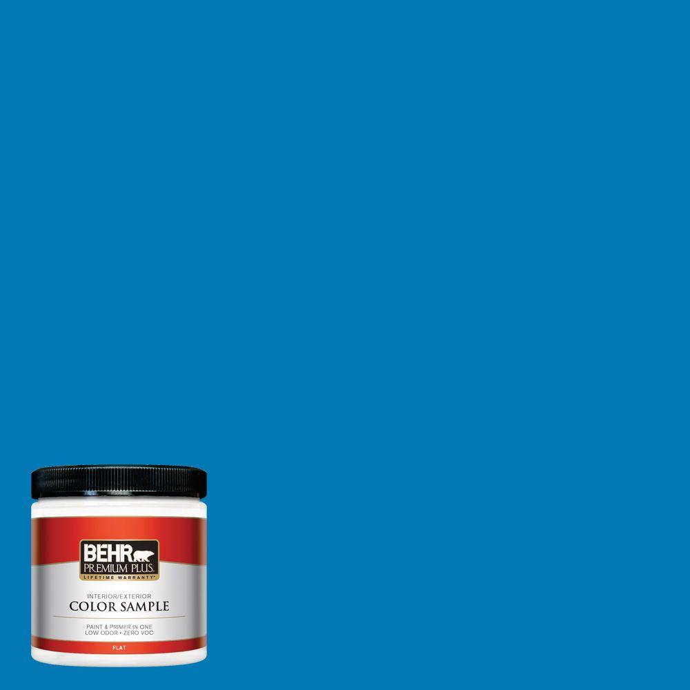 Behr Premium Plus 8 Oz P500 6 Deep River Flat Interior Exterior P500 6 Deep River Flat Interior Exterior Paint And Primer In One Sample