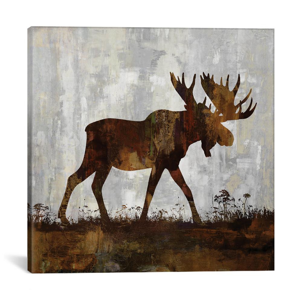 Icanvas Moose By Carl Colburn Canvas Wall Art Cco4 1pc3 37x37 The Home Depot