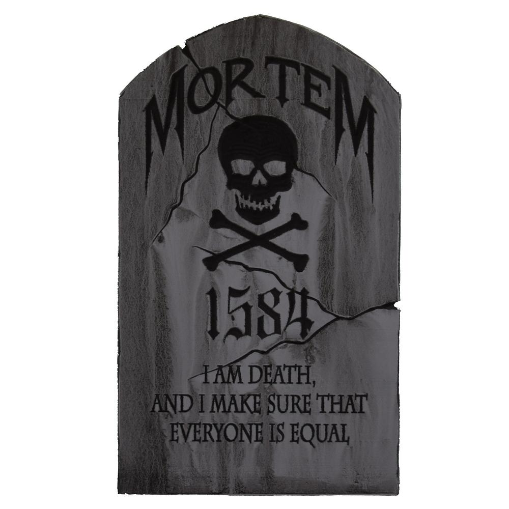 24 in x 14 in Halloween Yard Tombstone Mortem TSFMORTGY 
