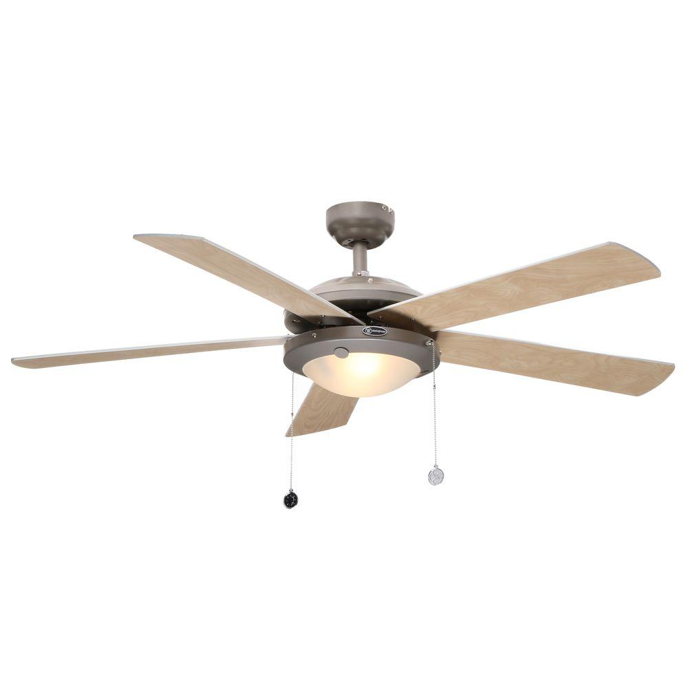White Pewter Ceiling Fans Lighting The Home Depot Indoor Brushed Pewter Ceiling Fan