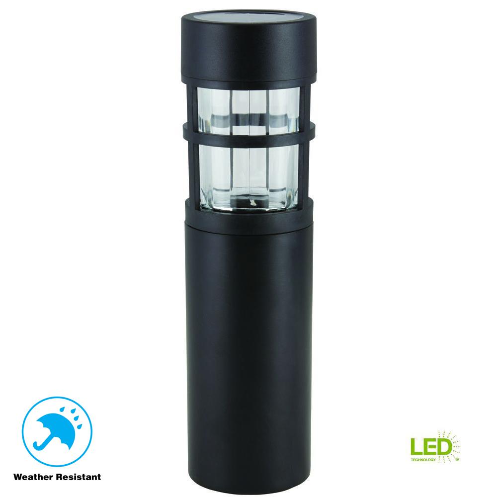 Hampton Bay Solar Black Outdoor Integrated Led Bollard Landscape Hampton Bay Solar Black Outdoor Integrated Led Bollard Landscape Path Light