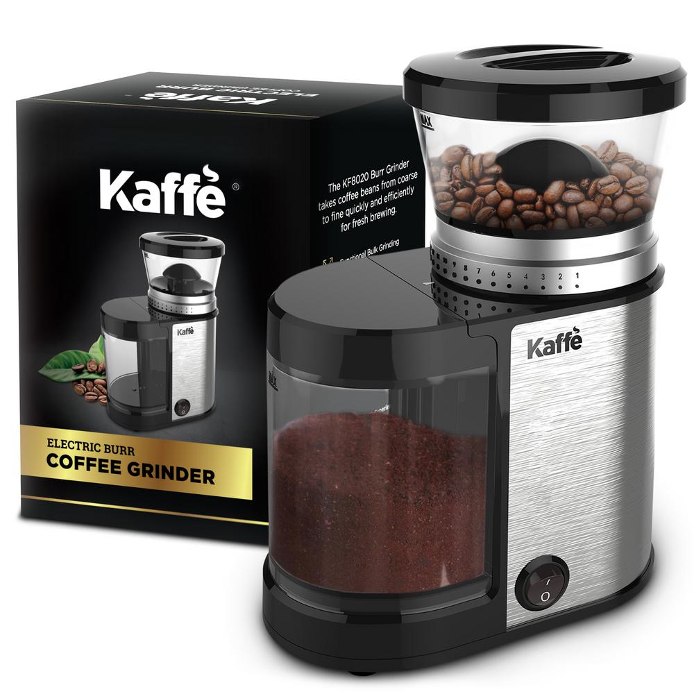 Kaffe 4 oz. Capacity Stainless Steel Electric Burr Coffee Grinder