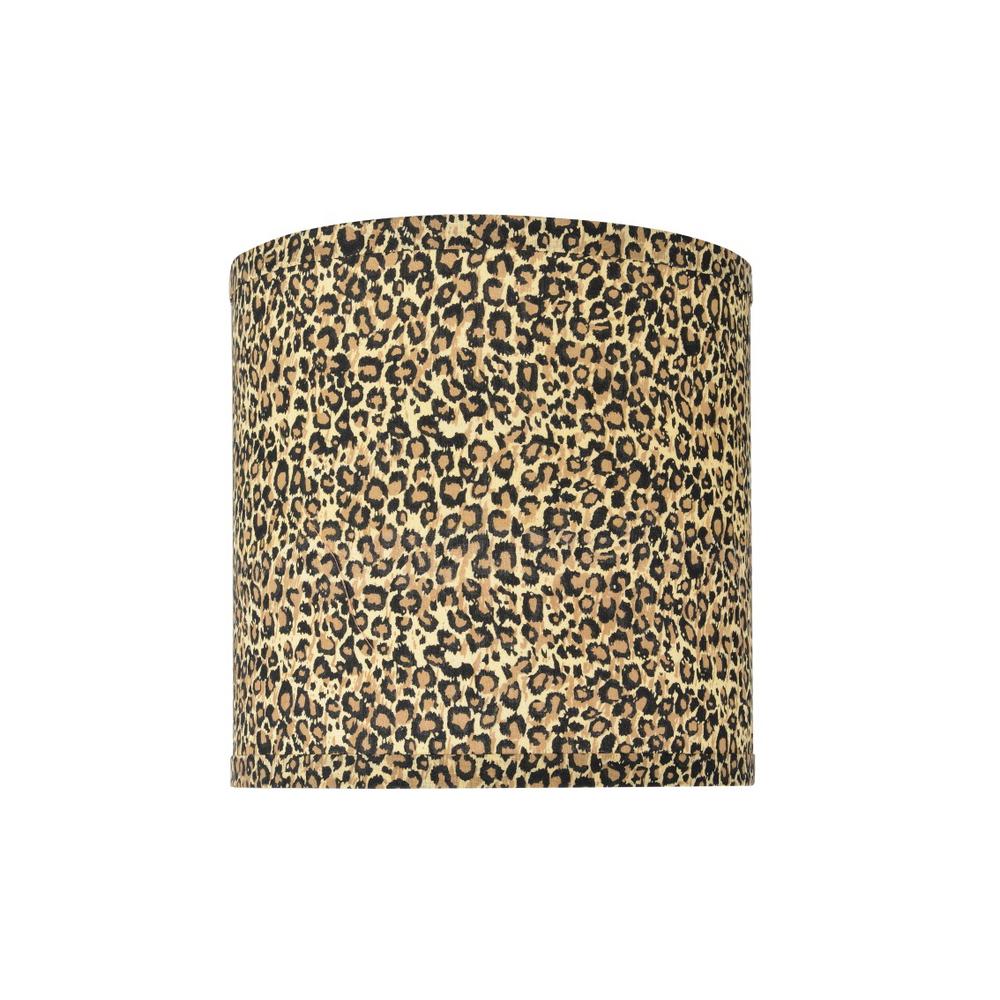 Lamp Shades Lamps The Home Depot Leopard Hardback Drum Cylinder Lamp Shade
