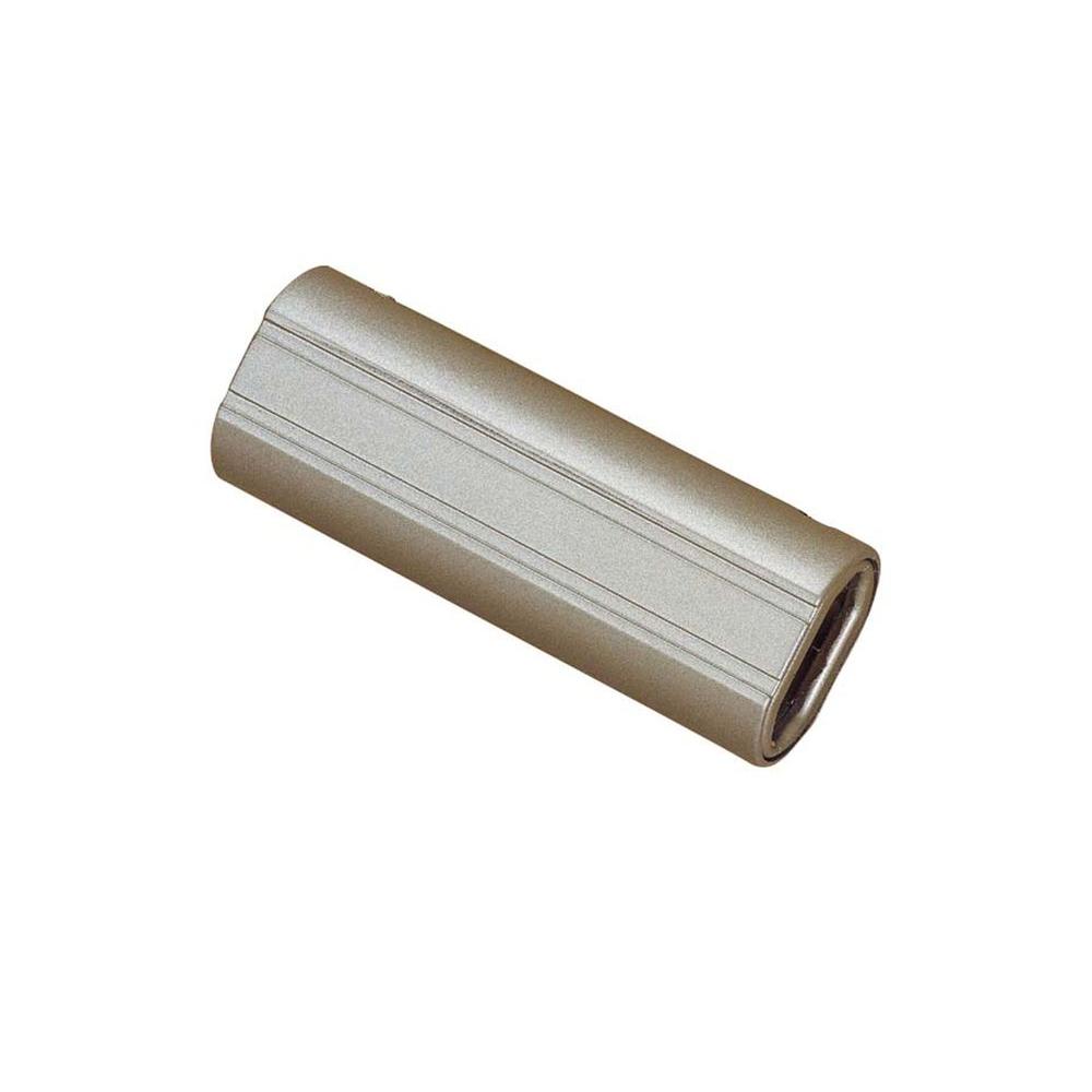 Hampton Bay Brushed Steel Straight Connector for Flexible Track