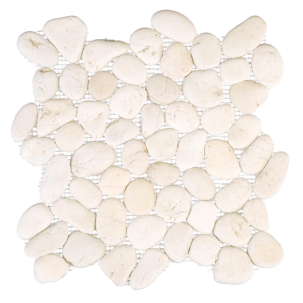 Jeffrey Court Pebble Sand 12 in. x 12 in. x 20 mm Pebble Mosaic Tile