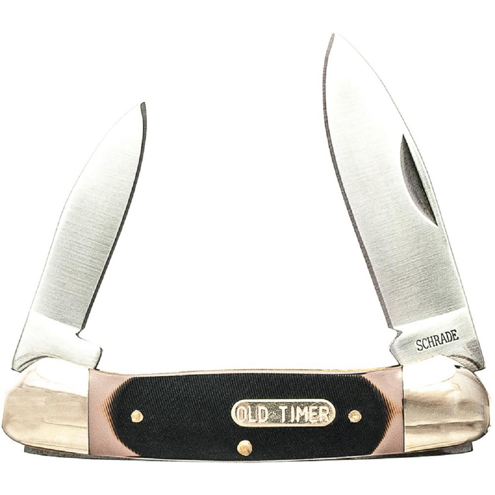 Schrade Old Timer Large Canoe Folding Pocket Knife11OT The Home Depot