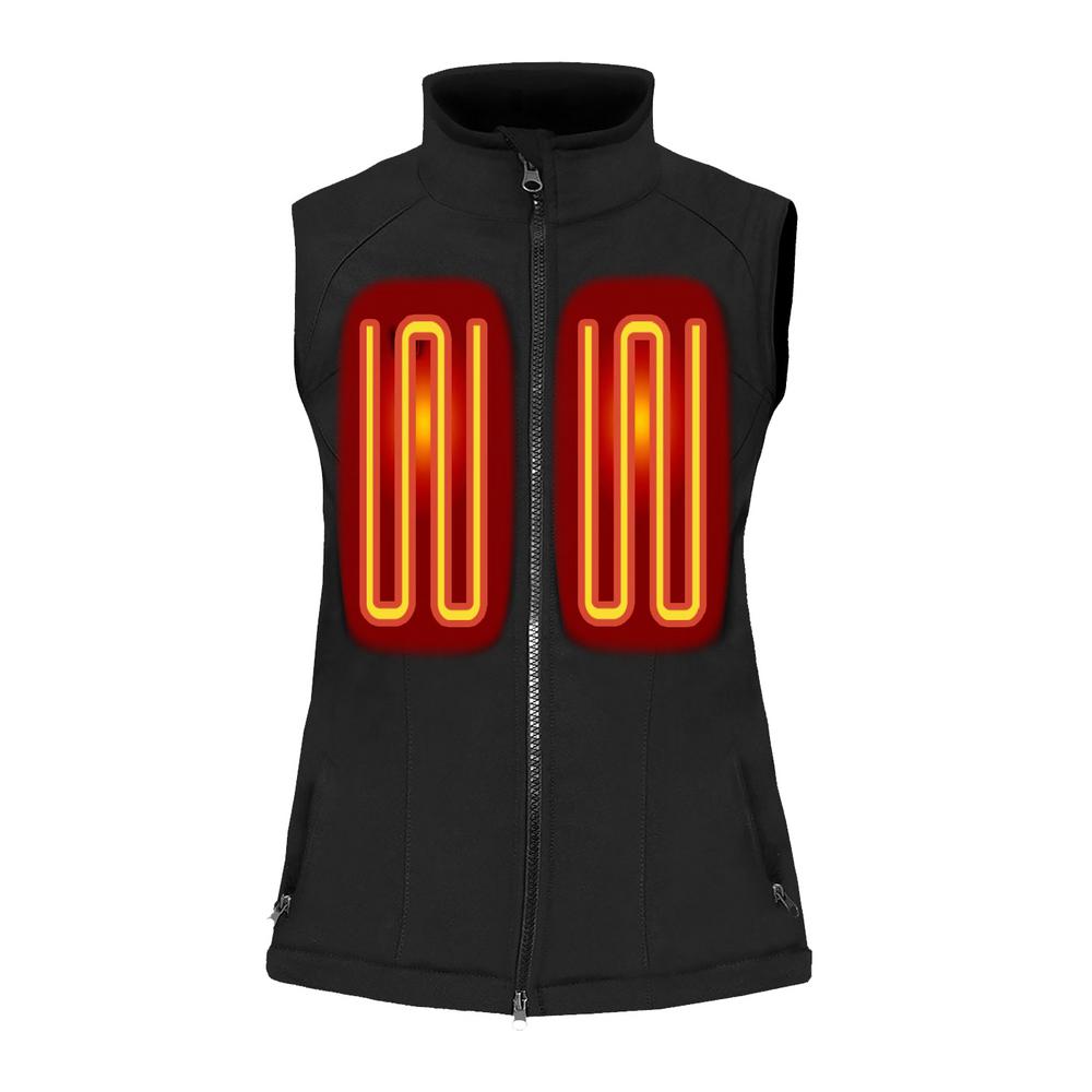ActionHeat Women's Medium Black Softshell 5V Battery Heated VestAHVST