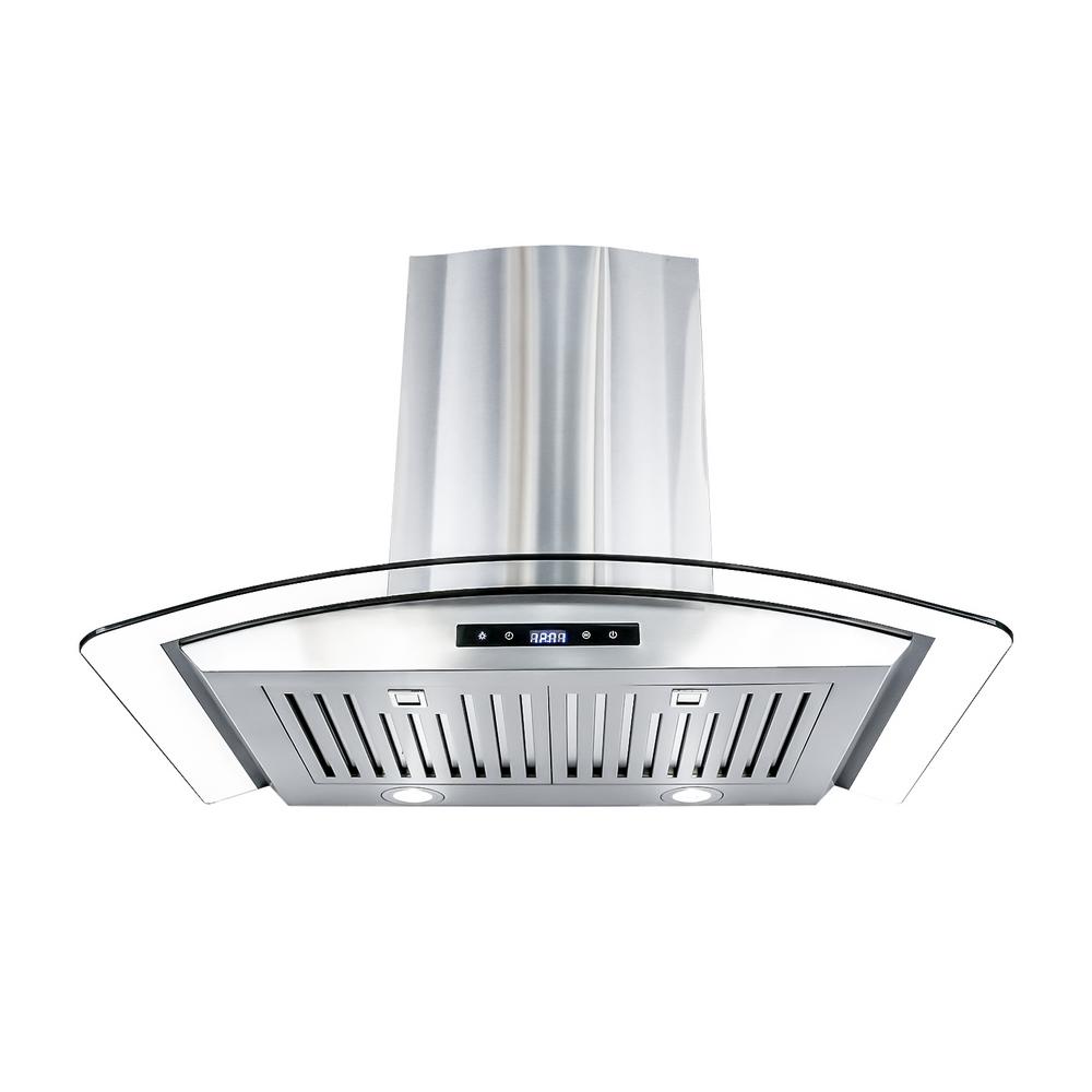Cosmo 30 in. Ducted Wall Mount Range Hood in Stainless Steel with Touch