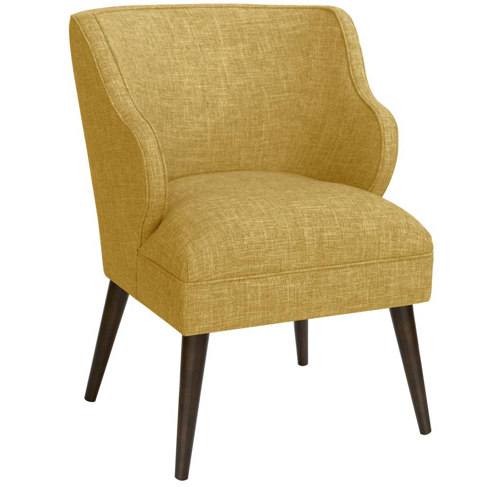 Yellow Chairs Living Room Furniture The Home Depot Zuma Golden Modern Chair