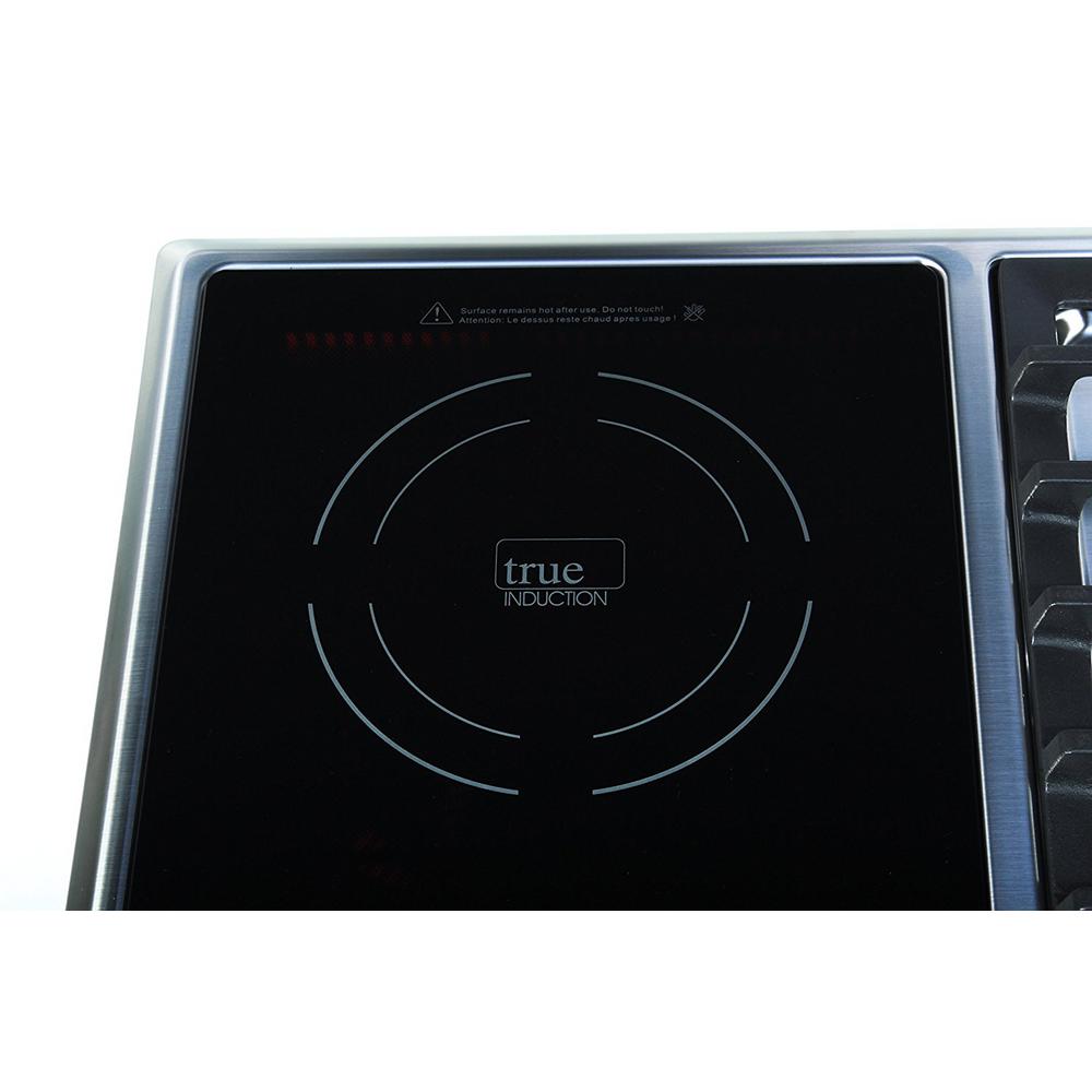 True Induction 25 In Induction Gas Combo Cooktop Stainless