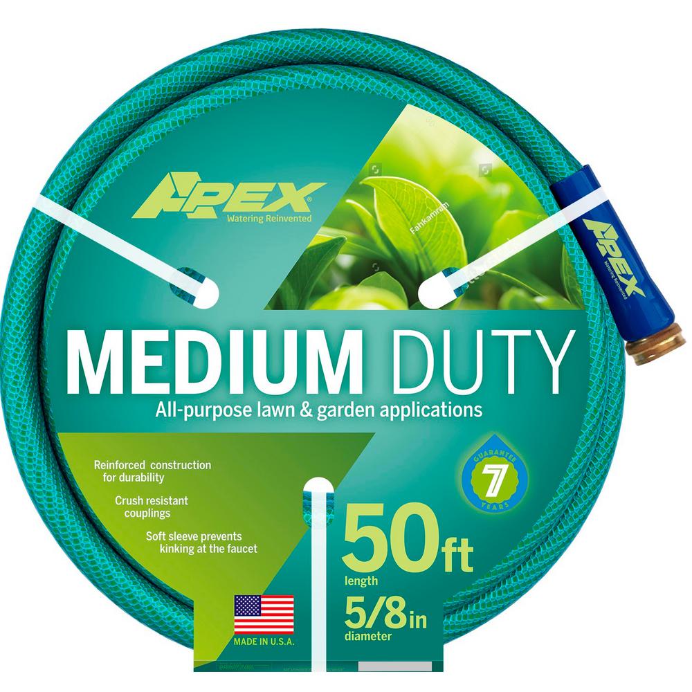 Apex 5 8 In Dia X 50 Ft Medium Duty Water Hose 8525 The Home Depot - Apex Garden Hose 50 Ft Apex 5 8 In Dia X 50 Ft Medium Duty Water Hose 8525 The Home Depot - Apex Garden Hose 50 Ft