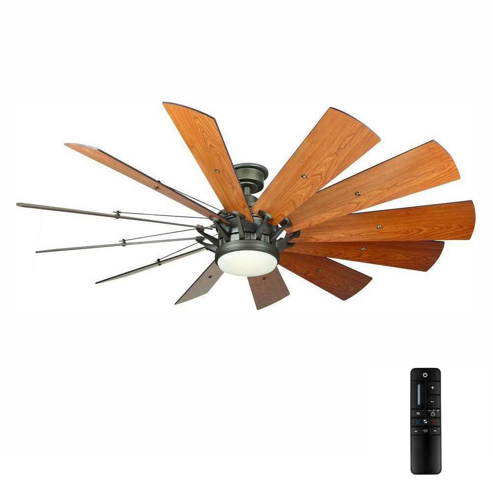 Home Decorators Collection Trudeau 60 in. LED Indoor Brushed Nickel