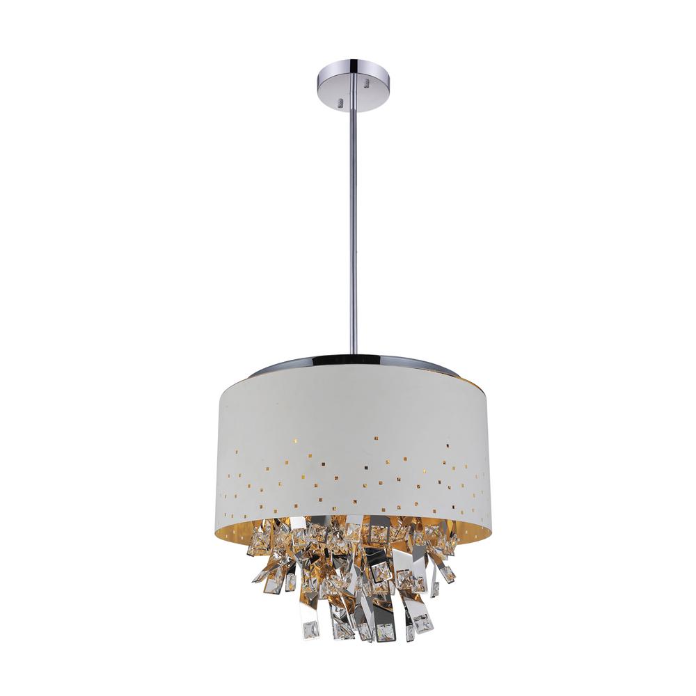 Cwi Lighting Carmella 9 Light White Chandelier With Shade Carmella 9 Light White Chandelier With Shade