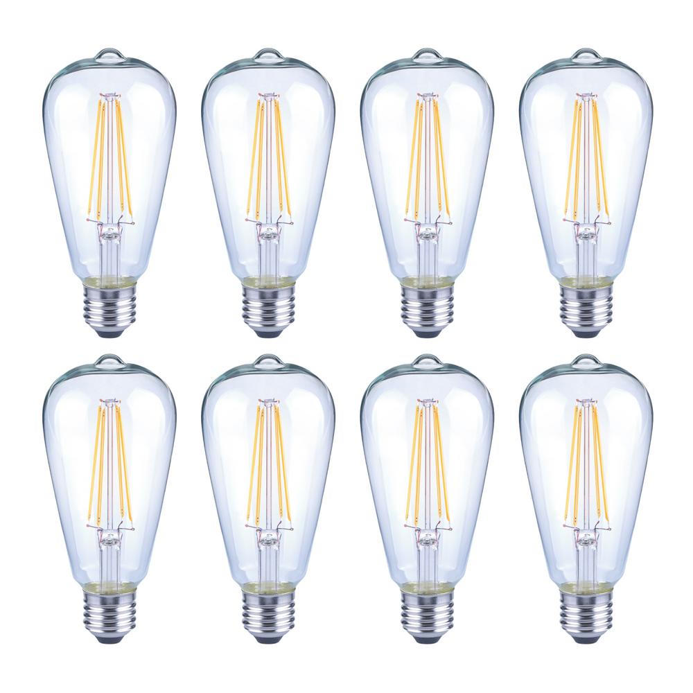 EcoSmart 75Watt Equivalent ST19 Antique Edison Dimmable Clear Glass