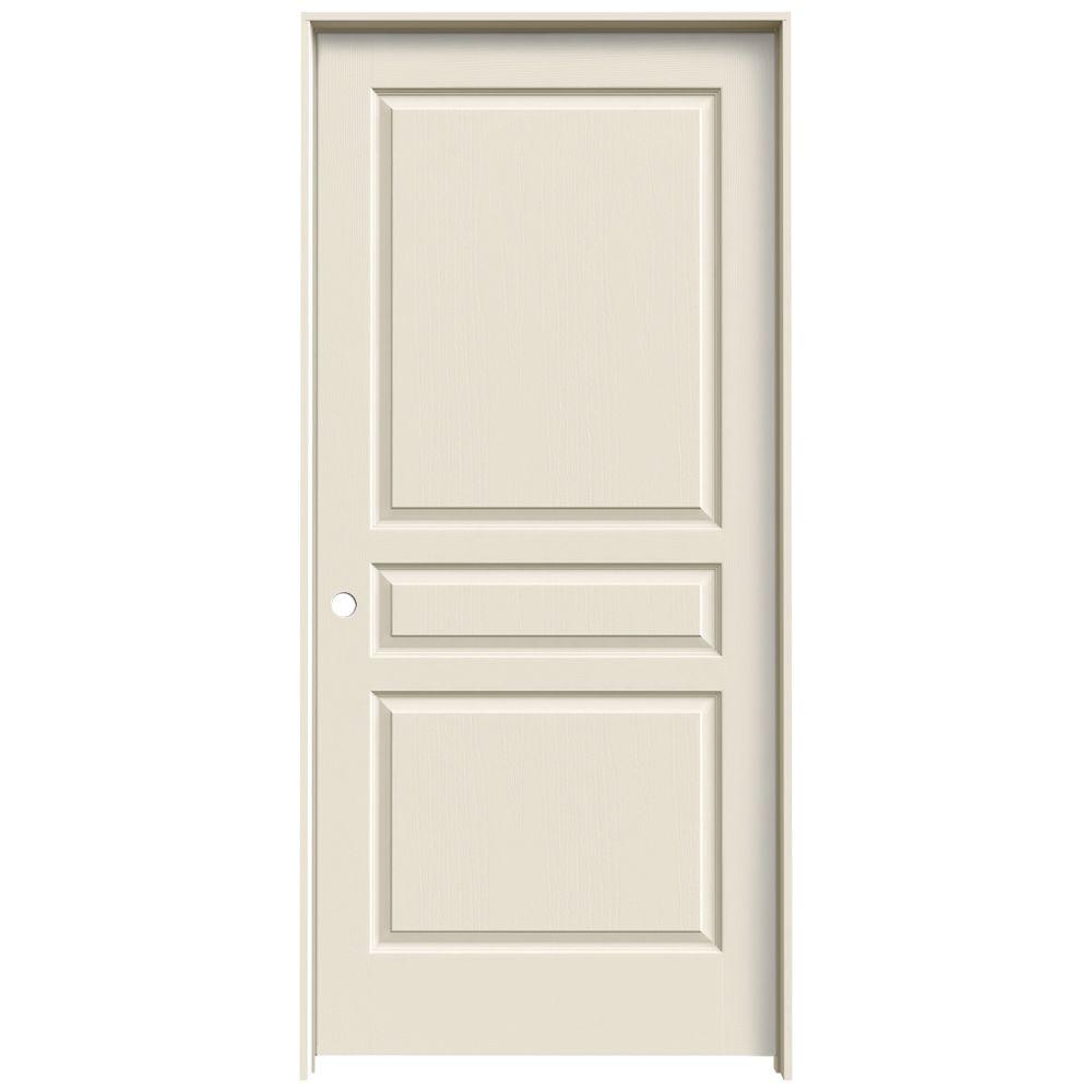 JELDWEN 36 in. x 80 in. Avalon Primed RightHand Textured Hollow Core