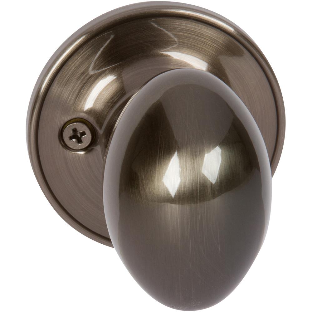 Callan - Nickel - Door Hardware - Hardware - The Home Depot Carlyle Antique Nickel Dummy Door Knob - Callan - Nickel - Door Hardware - Hardware - The Home Depot