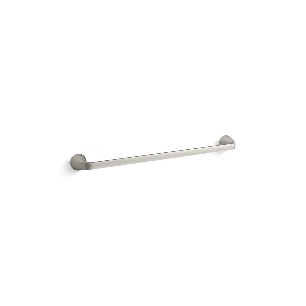 KOHLER Cursiva 24 in. Towel Bar in Vibrant Brushed Nickel