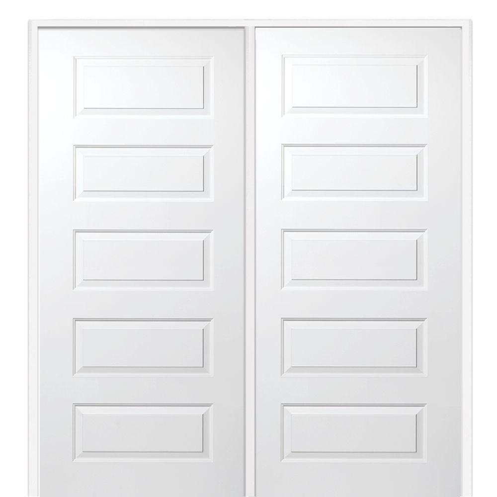 Prehung Interior Double Doors mmi door 61.5 in. x 81.75 in. primed rockport smooth surface solid Prehung Interior Double Doors mmi door 61.5 in. x 81.75 in. primed rockport smooth surface solid