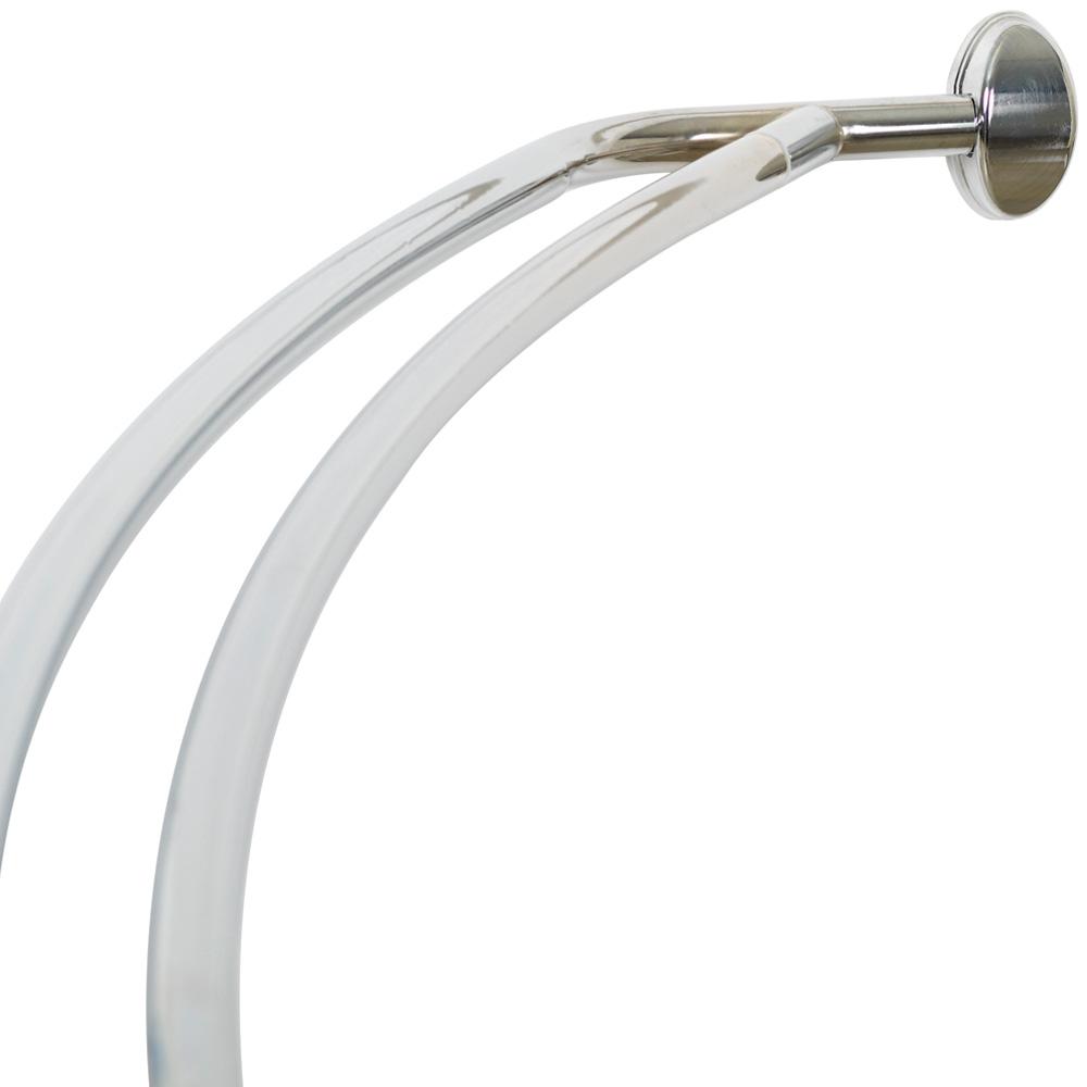 NeverRust 45 to 72 in. Aluminum Double Curved Shower Curtain Rod in ChromeE35604SS  The Home Depot