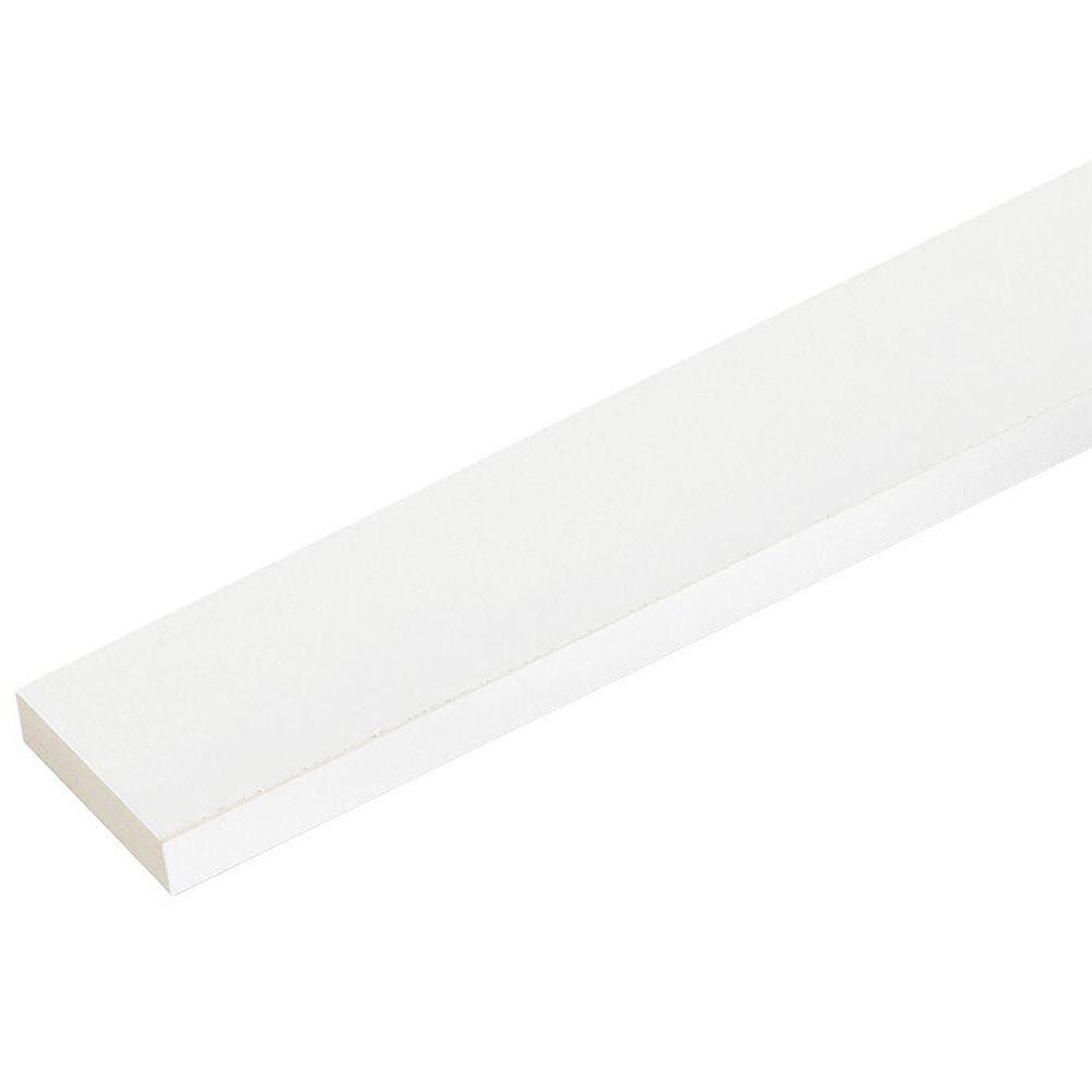 Veranda 3/4 in. x 3-1/2 in. x 8 ft. White PVC Trim (6-Pack)-827000002