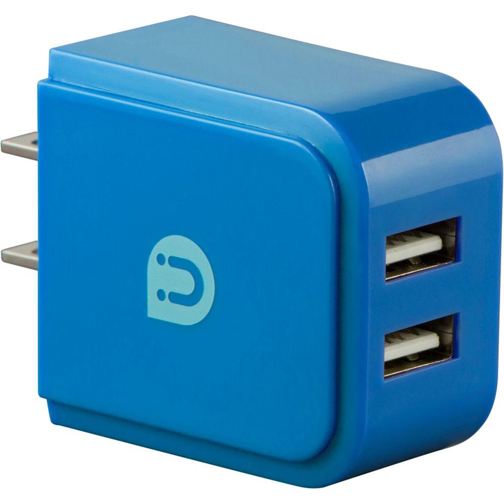 Uber 2.0 - 2.4 Amp AC USB Adapter, Blue-13110 - The Home Depot