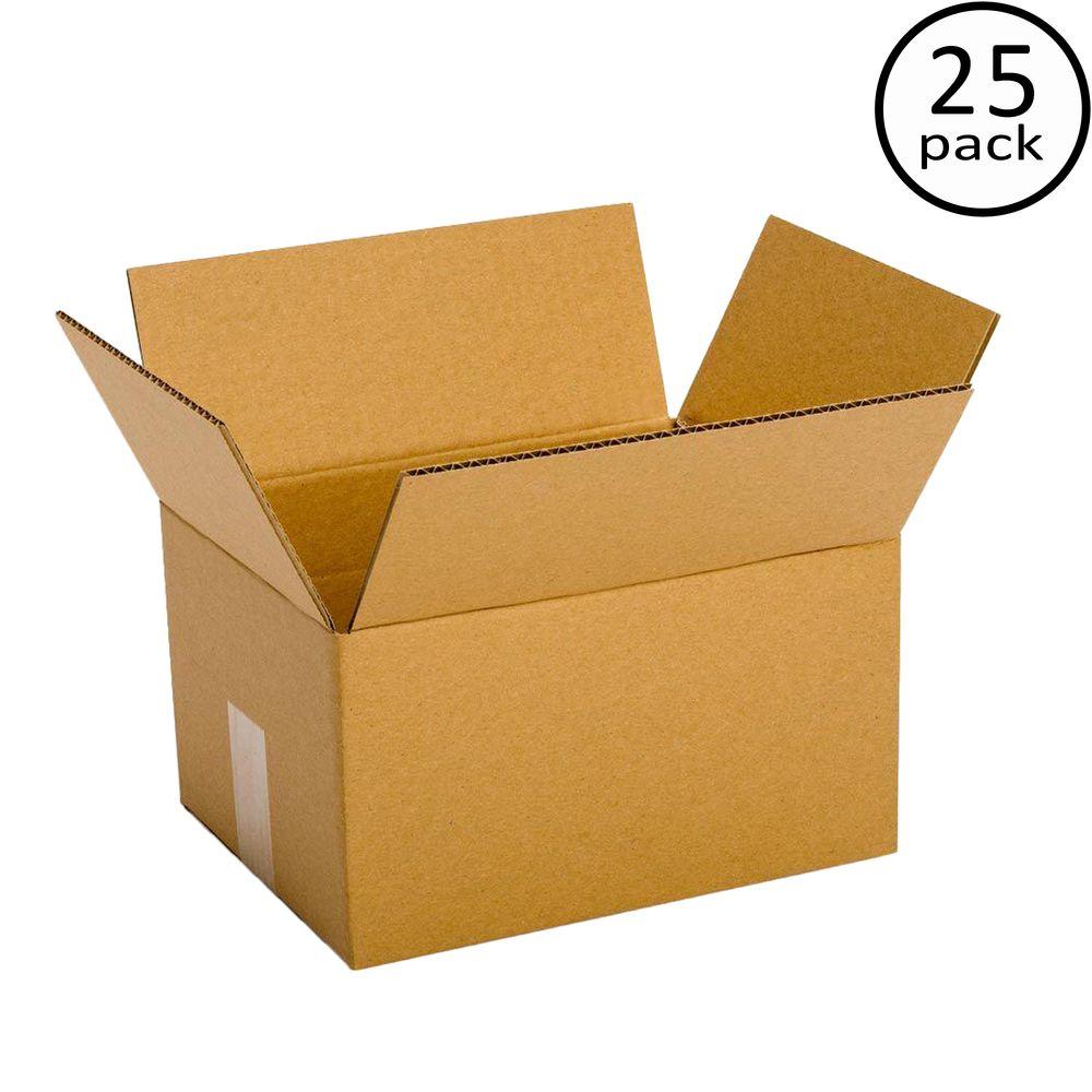 Plain Brown Box 11-1/4 in. x 8-3/4 in. x 2-3/4 in. 25-Box Bundle ...