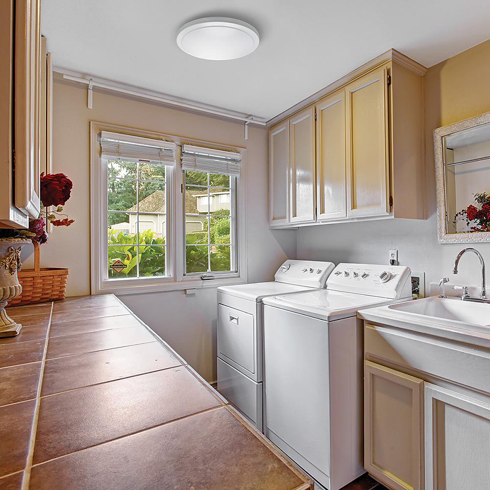 Hampton Bay Dimmable 20 In Round White Led Flush Mount Ceiling Round White Led Flush Mount Ceiling