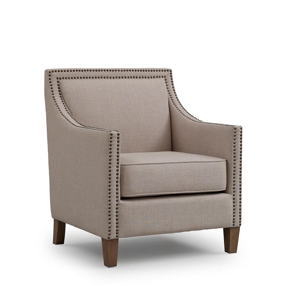 Quality Components Plus Taslo Sand Polyester Accent Chair-8018-05 - The