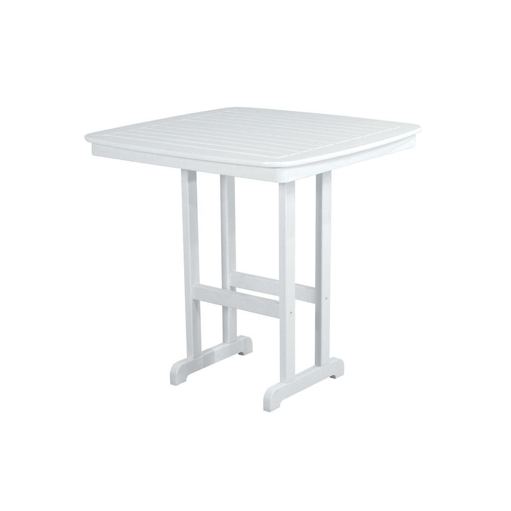 White Plastic Patio Tables Patio Furniture The Home Depot