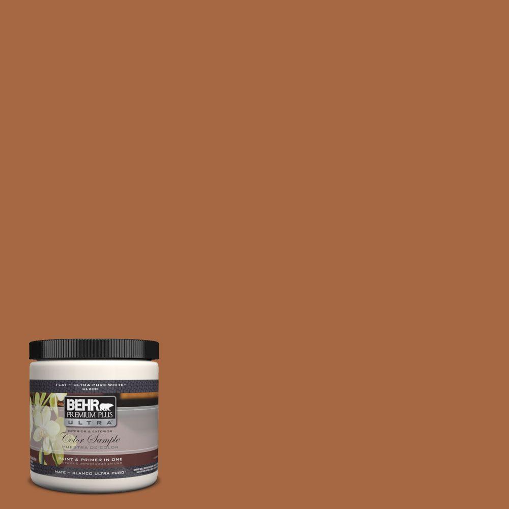 Behr Premium Plus Ultra 8 Oz Ul120 5 Maple Glaze Matte Interior Ul120 5 Maple Glaze Matte Interior Exterior Paint And Primer In One Sample