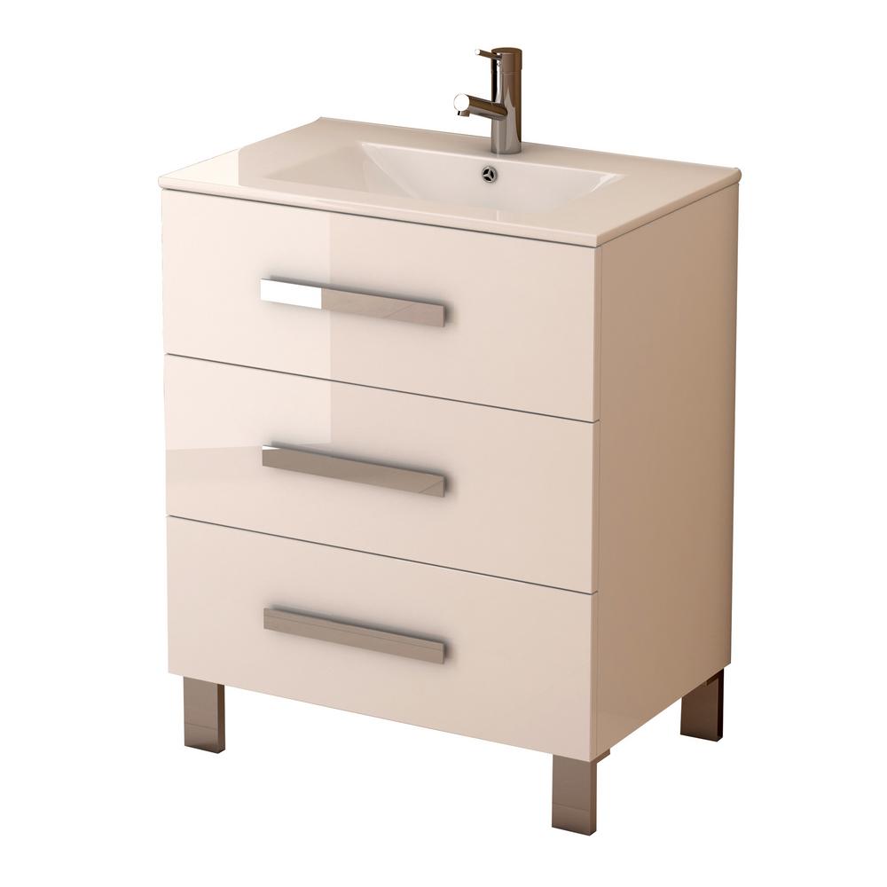 Eviva Libra 31 50 In W X 18 In D X 34 In H Vanity In White With