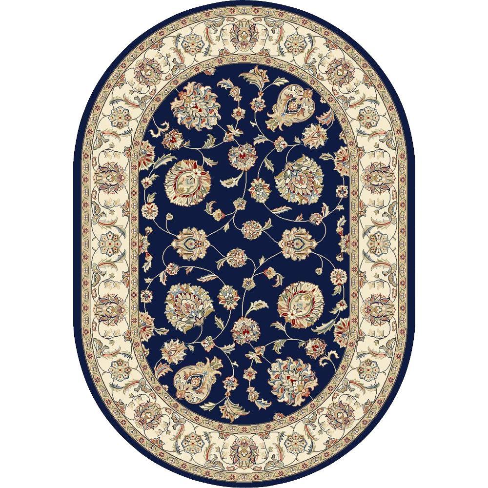 Home Decorators Collection Judith Blue Ivory 7 Ft X 10 Indoor Oval Area Rug