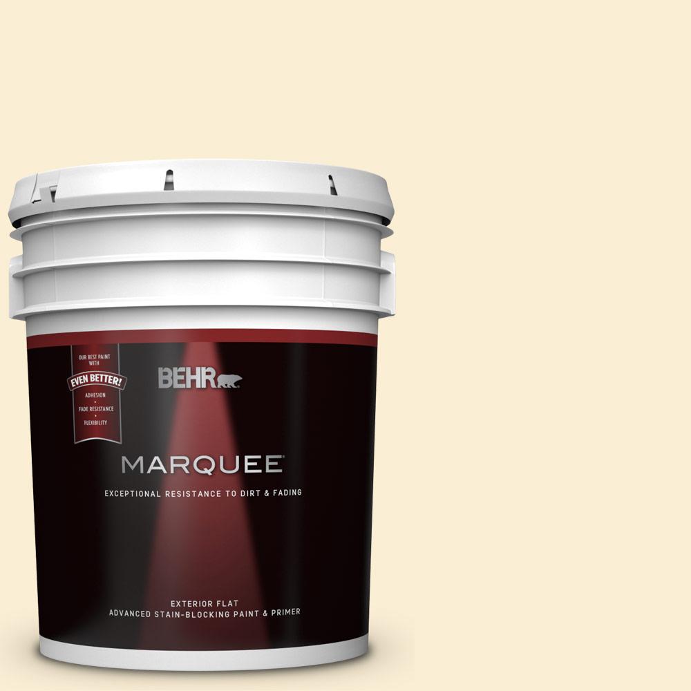 BEHR MARQUEE 5 gal. M2701 Pearly White Flat Exterior Paint and Primer in One445005 The Home